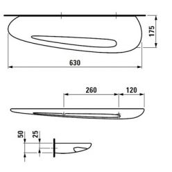 Полочка с полотенцедержателем Laufen Alessi One, цвет белый 8709720000001