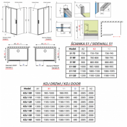 Душевой уголок Radaway Idea BLACK KDJ 110x80 см (387041-54-01L+387051-54-01R)