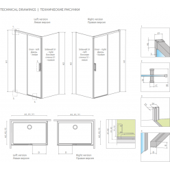 Душевой уголок Radaway Idea BLACK KDJ 100x100 см (387040-54-01R+387052-54-01L)