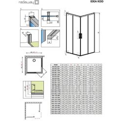 Душевой уголок Radaway Idea BLACK KDD 110x100 см (387063-54-01R+387062-54-01L)