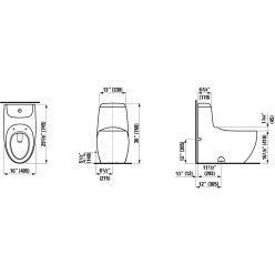 Унитаз-моноблок Laufen Alessi One 8239704000001 двух режимный слив, покрытие LCC