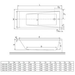 Акриловая ванна Excellent Wave  Slim 180x80, WAEX.WAV180.80WHS