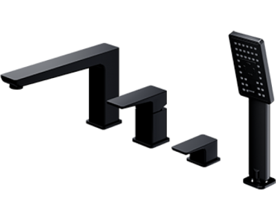 Смеситель на борт ванны Omnires Parma PM7432 BL черный