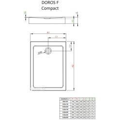 Душевой поддон Radaway Doros F Compact 100x80 SDRFP1080-05