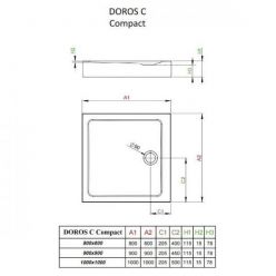 Душевой поддон Radaway Doros C Compact 90x90x11.5 SDRC9090-05