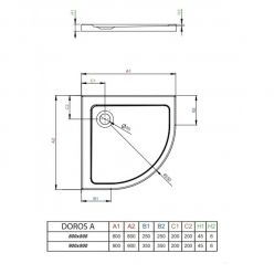 Душевой поддон Radaway Doros A 90x90x4.5 SDRA9090-01