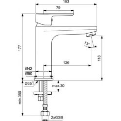 Смеситель для умывальника Ideal Standard Cerafine BC554AA