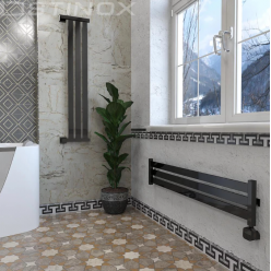 Дизайн-радиатор отопления Stinox San Remo Design 23x120 черный глянец