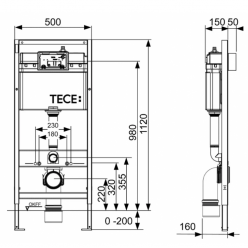 Комплект: инсталляция TECE tecebase 9400413 с подвесным унитазом Roxen Simple