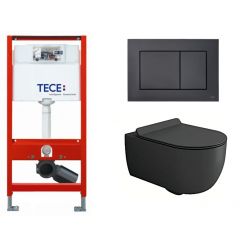 Система инсталляции TECEbase kit 9400407 с кнопкой и подвесным унитазом Bocchi V-Tondo Compacto 