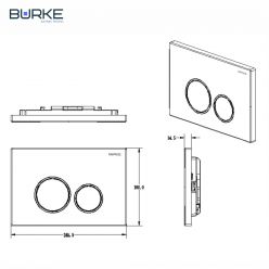 Комплект инсталляции BURKE MOD1 с клавишей белый/хром [200.05.MH]