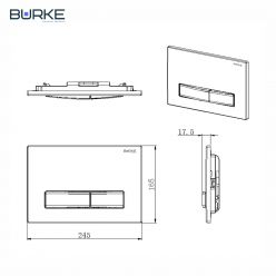 Комплект инсталляции BURKE MOD1 с клавишей белый/хром [200.09.WH]