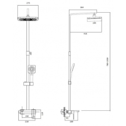 Душевая система Haiba HB24615-7 черный