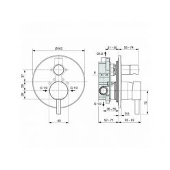 Душевая система Ideal Standard Ceraline Black (6 in 1) SetA6939XG  встраиваемая