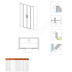 Душевая дверь Radaway Idea Black DWD 170 см 387127-54-01