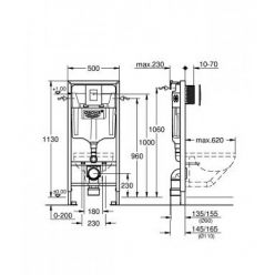 Инсталляция для унитаза Grohe Rapid SL 38811KF0