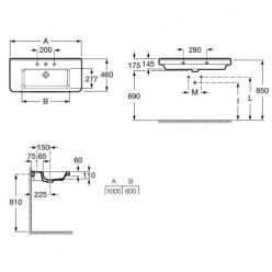 Умывальник Roca Dama-N 85x46 327781000