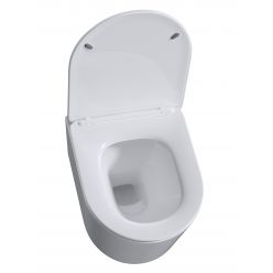 Унитаз подвесной Roxen Simple 455x365x280 безободковый с крышкой Soft close дюропласт, 530120-01