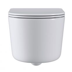 Унитаз подвесной Roxen Simple 455x365x280 безободковый с крышкой Soft close дюропласт, 530120-01