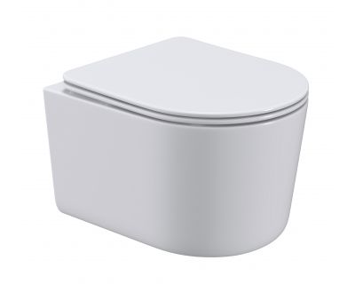 Унитаз подвесной Roxen Simple 455x365x280 безободковый с крышкой Soft close дюропласт, 530120-01