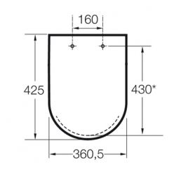 Сиденье с крышкой для унитаза Roca Dama Senso ZRU9000041, Soft Close