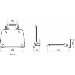 Сиденье для душа Ravak OVO-B-CLEAR/BLACK, B8F0000045