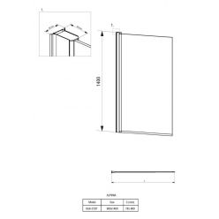 Шторка на ванну Deante Alpinia KGA_072P 80х140 распашная