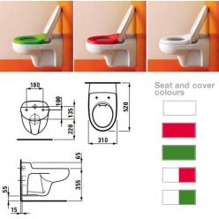 Сиденье с крышкой для детского унитаза Laufen Florakids 8.9103.0.062.000.1, white/green