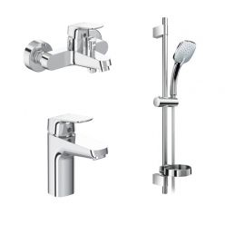 Комплект смесителей для ванны Ideal Standard Ceraflex B2189AA хром (состоит из B1713AA, B1721AA, B0008AA)