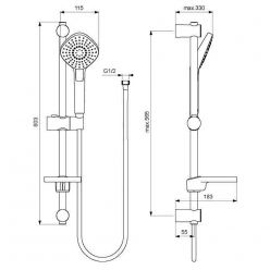   Комплект смесителей для ванны Ideal Standard ESLA BC264AA хром	