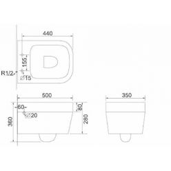 Унитаз Porta PLAZA подвесной