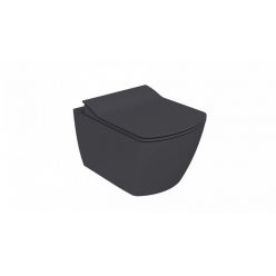 Унитаз подвесной Elegant безободковый, антрацит матовый, 1с, без сидения, EG321-11AM00E-0000	