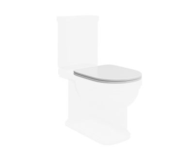 Сиденье POMPEI для напольного унитаза, белое глянцевое