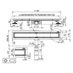 Душевой лоток Roxen Supra 91020-40