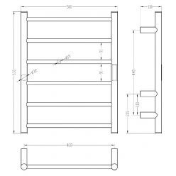 Полотенцесушитель Roxen Caspia 50x63 электрический