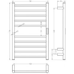Полотенцесушитель Roxen Caspia 50x79 электрический