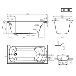 Акриловая ванна Roxen Alfa 150x70