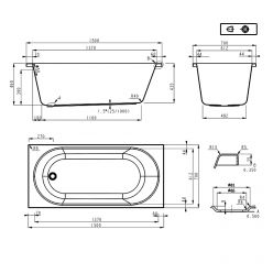 Акриловая ванна Roxen Classic 150x70