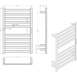 Полотенцесушитель Roxen Plaza 50x79 электрический, хром