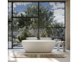 Ванна из искусственного камня ABBER Stein AS9613-1.7 белая матовая