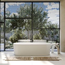 Ванна из искусственного камня ABBER Stein AS9614 белая матовая