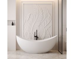 Ванна из искусственного камня ABBER Stein AS9633 белая матовая