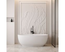 Ванна из искусственного камня ABBER Stein AS9641-1.3 белая матовая