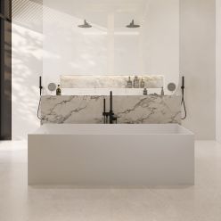 Ванна из искусственного камня ABBER Stein AS9642-1.8 белая матовая