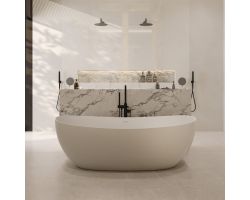 Ванна из искусственного камня ABBER Stein AS9615-1.8 белая матовая