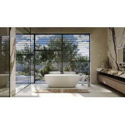 Ванна из искусственного камня ABBER Stein AS9613-1.7 белая матовая