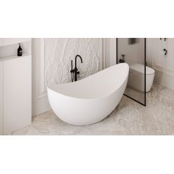 Ванна из искусственного камня ABBER Stein AS9633 белая матовая