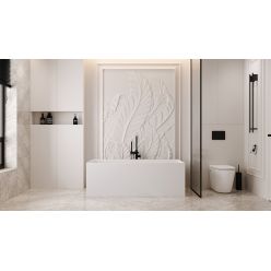 Ванна из искусственного камня ABBER Stein AS9640-1.5 белая матовая