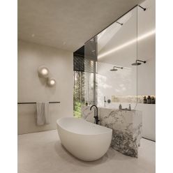 Ванна из искусственного камня ABBER Stein AS9615-1.6 белая матовая