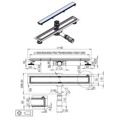 Душевой лоток Roxen Supra 91050-120GB Gold
